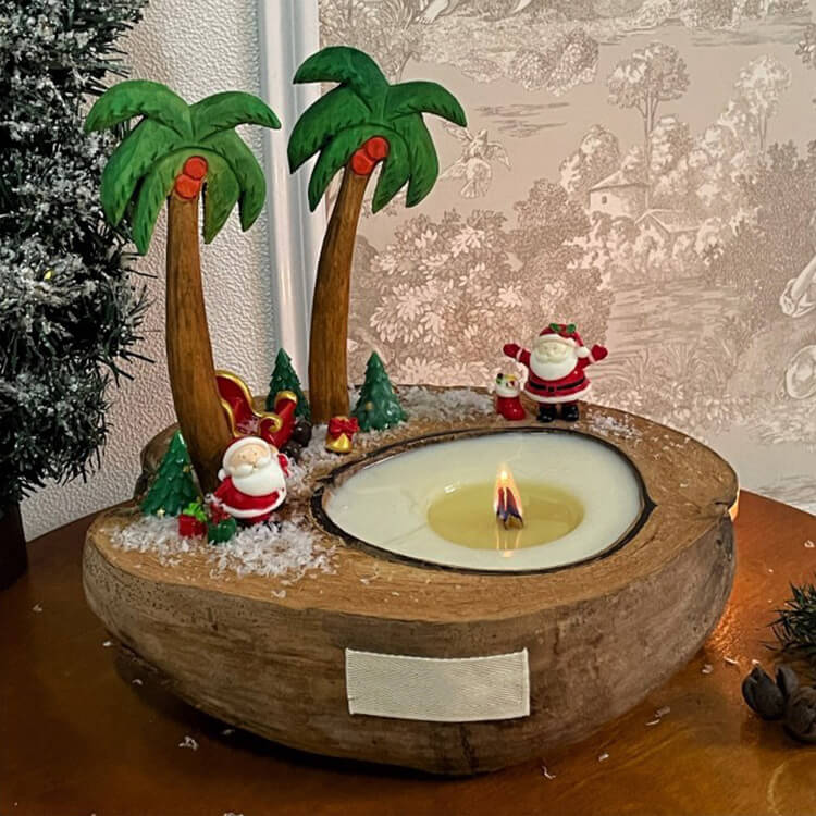 Christmas Candle Coconut Candle Christmas Decoration
