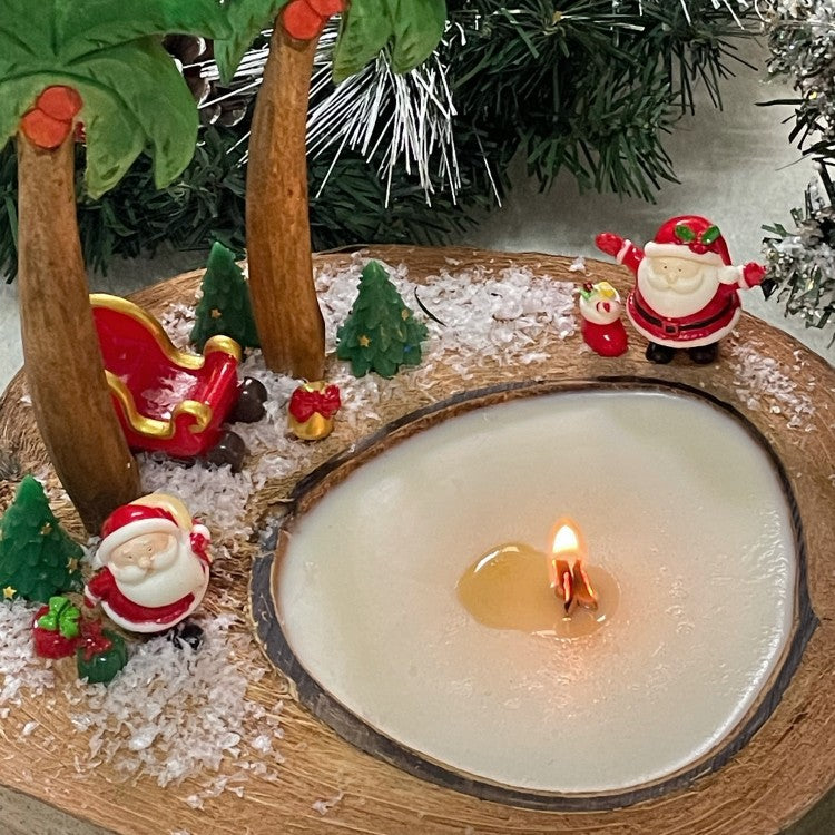 Christmas Candle Coconut Candle Christmas Decoration