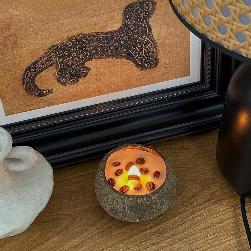 Coffee Scent Coconut Candle Custom Gift