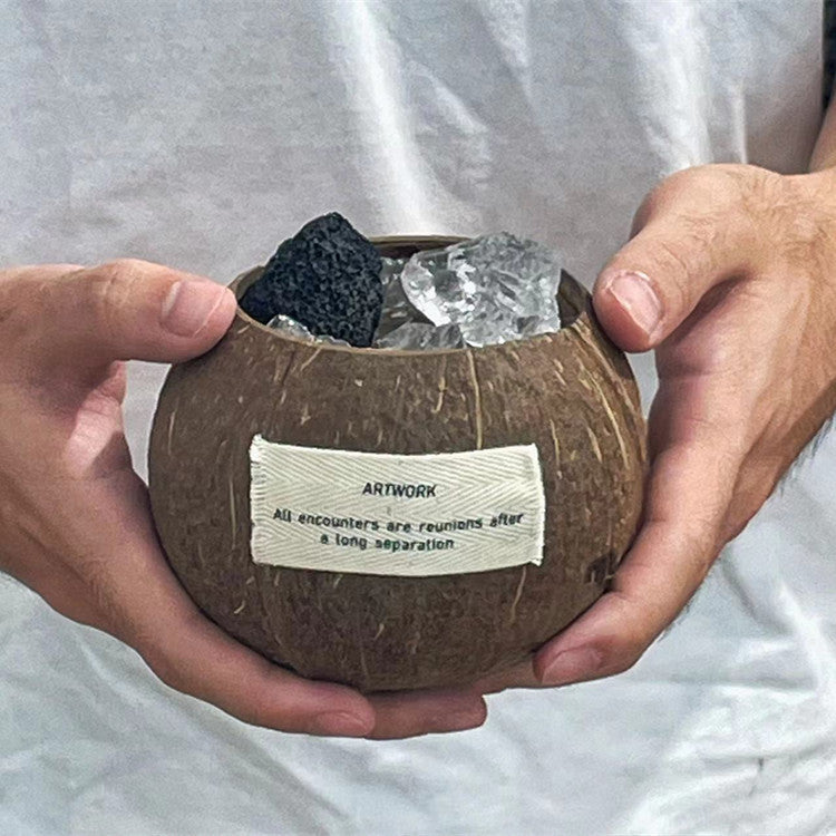 Coconut Shell Aroma Stones Diffuser | 60-Day Long-Lasting Essential Oil Set