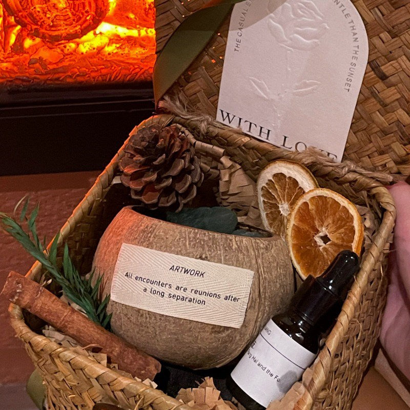 Coconut Shell Aroma Stones Diffuser Stones Gift Set