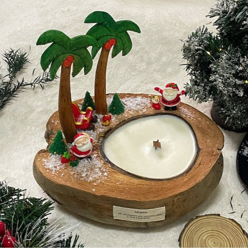 Christmas Candle Coconut Candle Christmas Decoration