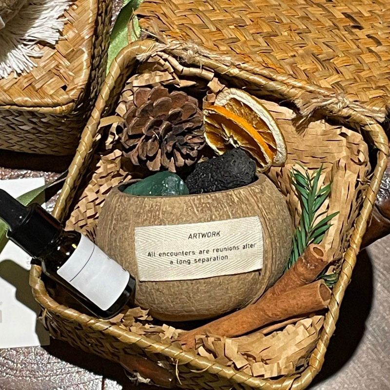 Coconut Shell Aroma Stones Diffuser Stones Gift Set