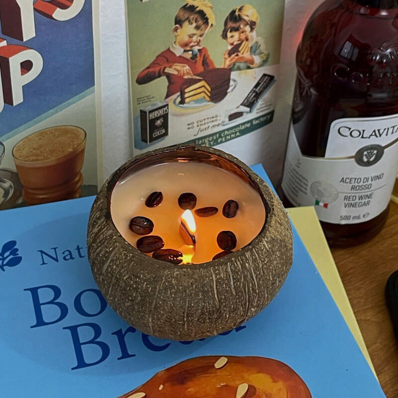 Coffee Scent Coconut Candle Custom Gift
