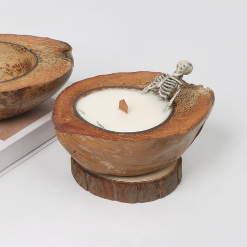Coconut Candle Halloween Candle Skull Decoration