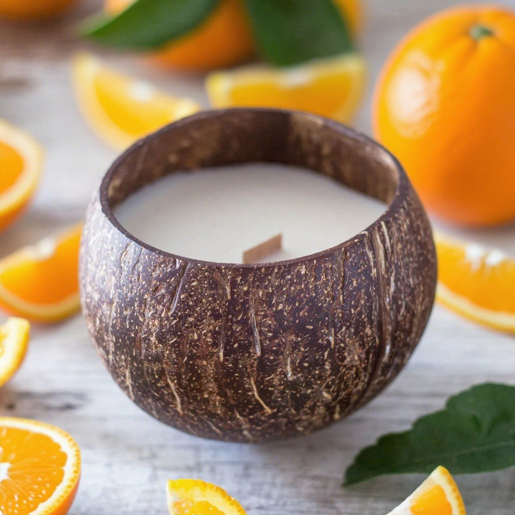 Tropical Orange Scent Coconut Candle Custom Gifts