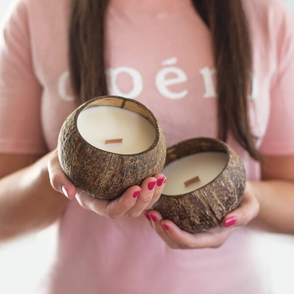Jasmine Scent Coconut Candle Custom Gifts - Image 3
