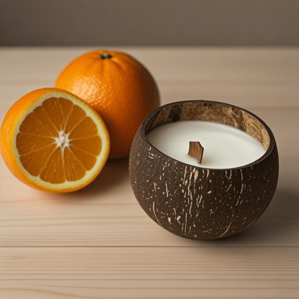 Tropical Orange Scent Coconut Candle Custom Gifts