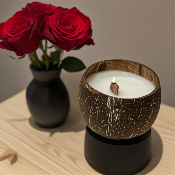 Custom Gifts Rose Scent Coconut Candle